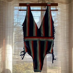 Cupshe lace up one piece bathing suit